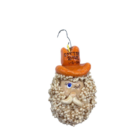 OSU Cotton Bowl Christmas Ornament Santa Claus Handmade Homemade Oklahoma State - Picture 2 of 6